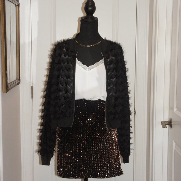 REDUCED-2 Piece Set ~Shein Curve 2XL Jacket and Glitter Bangle Skirt XL - Picture 1 of 4